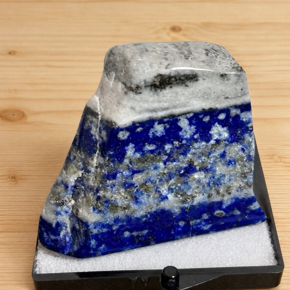 Polished Blue Sodalite Stone Freeform Mineral Specimen with Display Box[J Tape]
